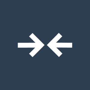 A white arrow pointing to the left and right.